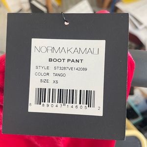 Red hot Xs Norma Kamali boot cut velvet pants